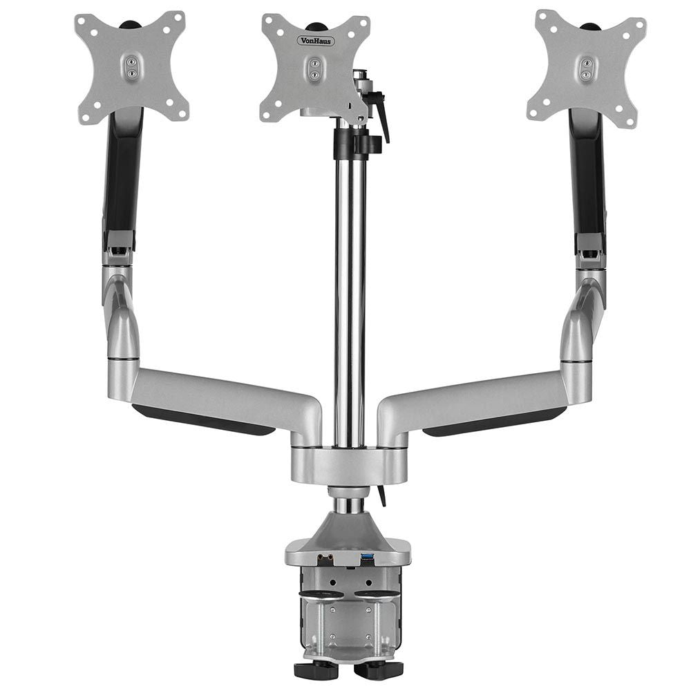 VonHaus trojni namizni nosilec do diagonale 32'', 2 x USB 3.0, plinska vzmet