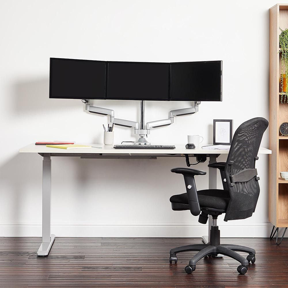 VonHaus trojni namizni nosilec do diagonale 32'', 2 x USB 3.0, plinska vzmet