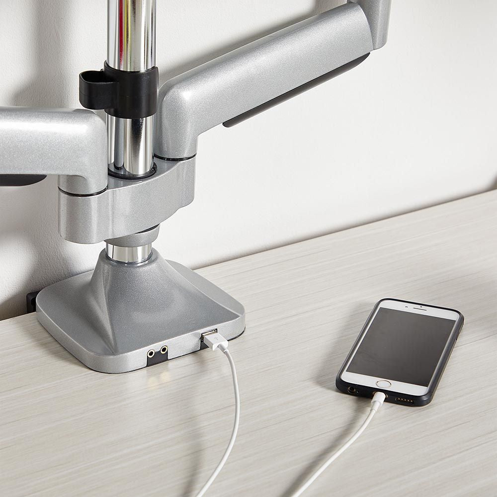 VonHaus trojni namizni nosilec do diagonale 32'', 2 x USB 3.0, plinska vzmet