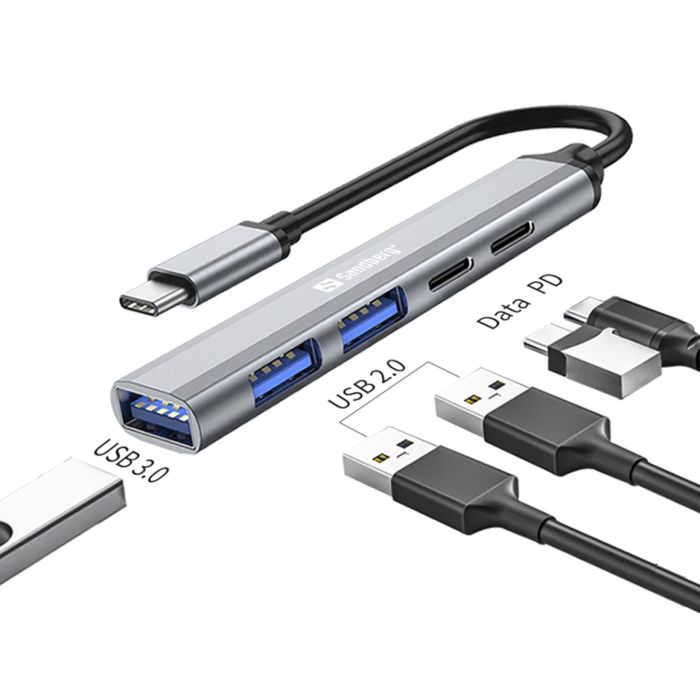 Sandberg USB-C to 3xUSB-A + 2xUSB-C Hub SAVER