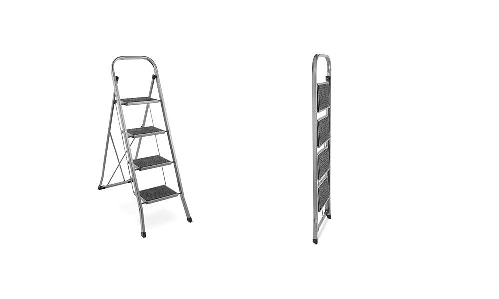 VonHaus zložljiva 4-polična jeklena lestev
