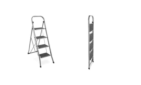 VonHaus zložljiva 4-polična jeklena lestev