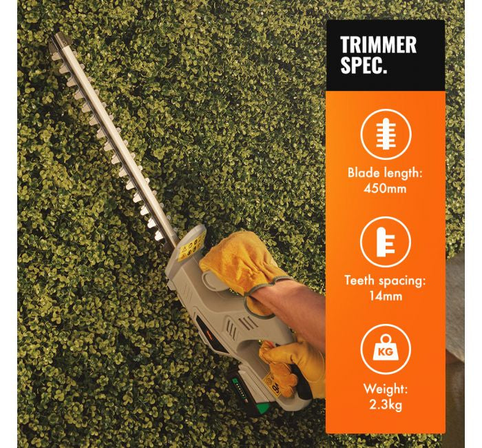 VonHaus akumulatorske škarje za grmičevje F-Series