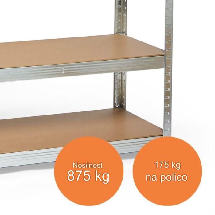 VonHaus 5 stopenjski galvaniziran regal 1.8m
