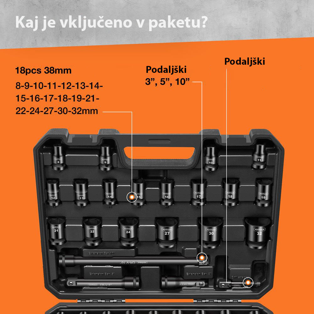 VonHaus komplet 40 kosov udarnih vtičnikov 3500318