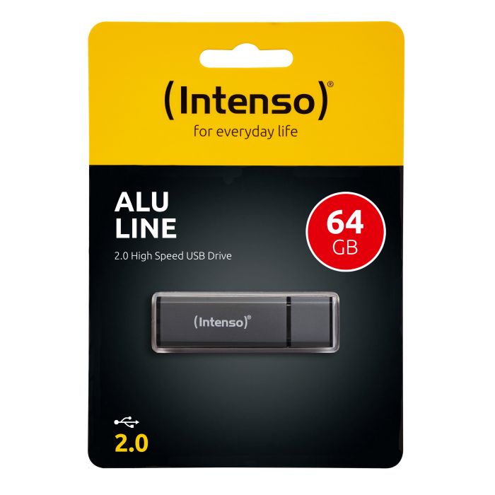 Intenso 64GB Alu Line USB 2.0 spominski ključek - Antracit