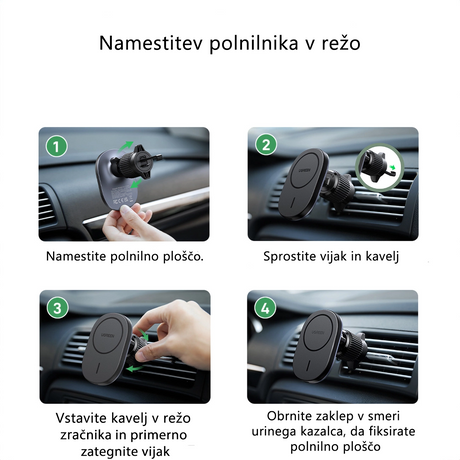 Ugreen Magsafe magnetno avtomobilsko stojalo in brezžični polnilnik