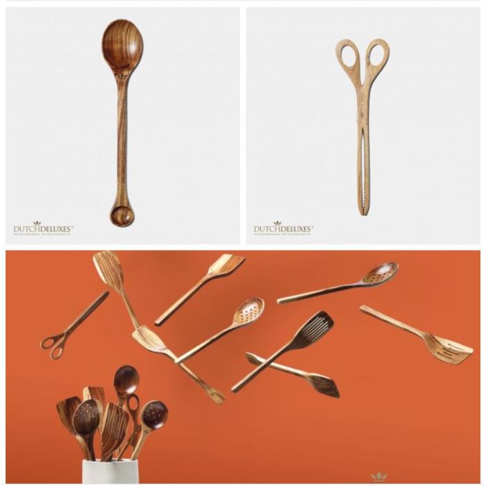 Brabantia set lesenih pripomočkov za kuhanje 8 kosov akacija