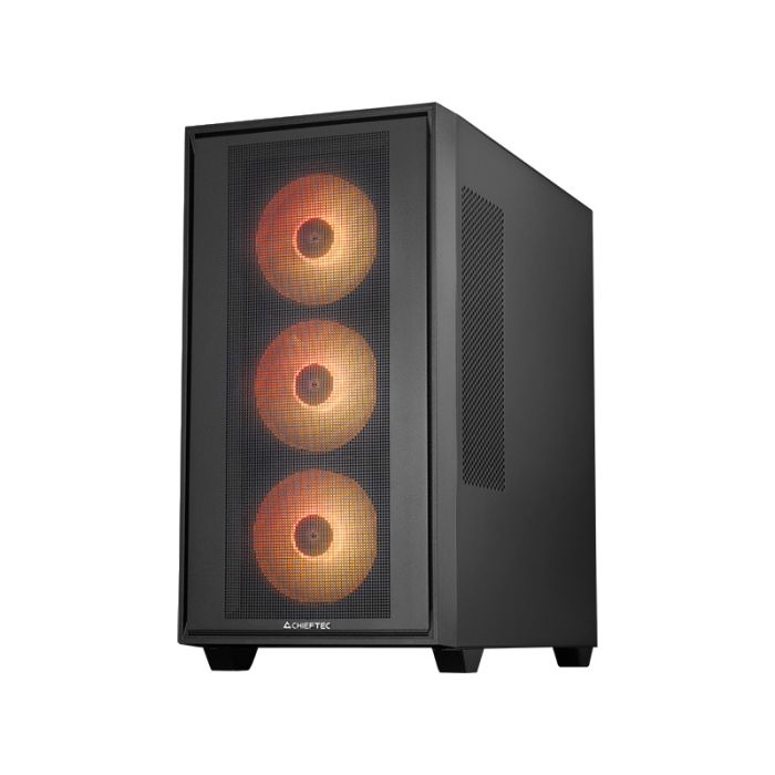 Chieftec HUNTER 3 USB-C ATX RGB ohišje, črno