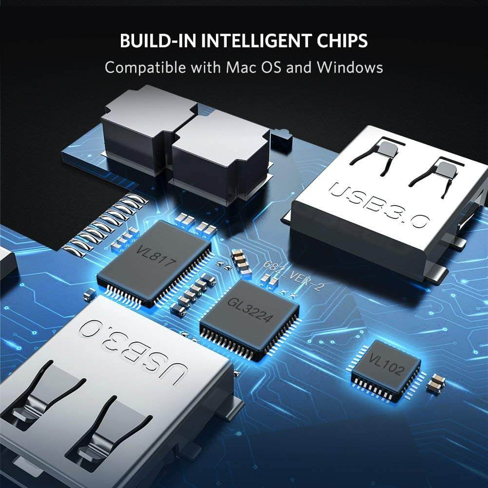 Ugreen Type C Multifunkcijski USB hub siv - box