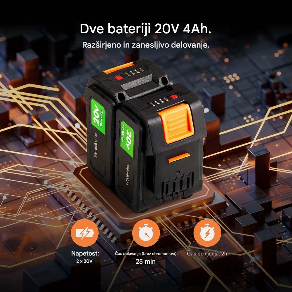 VonHaus 2-v-1 akumulatorski prezračevalnik in vertikulator 3519009