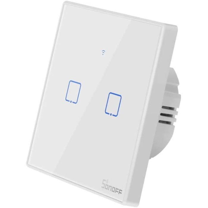 SONOFF pametno stensko stikalo Wi-Fi + RF433 dvojno T2EU2C-TX