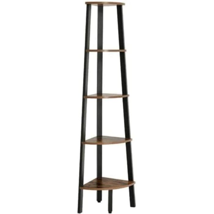 VASAGLE Kotna knjižna omara 5 nivojev LLS35X