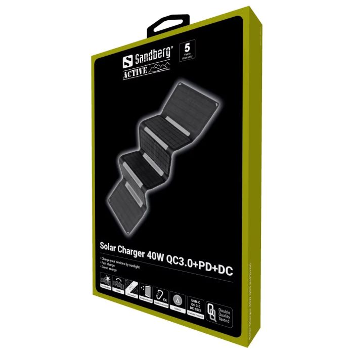 Sandberg Solar Charger 40W QC3.0+PD+DC solarni polnilec