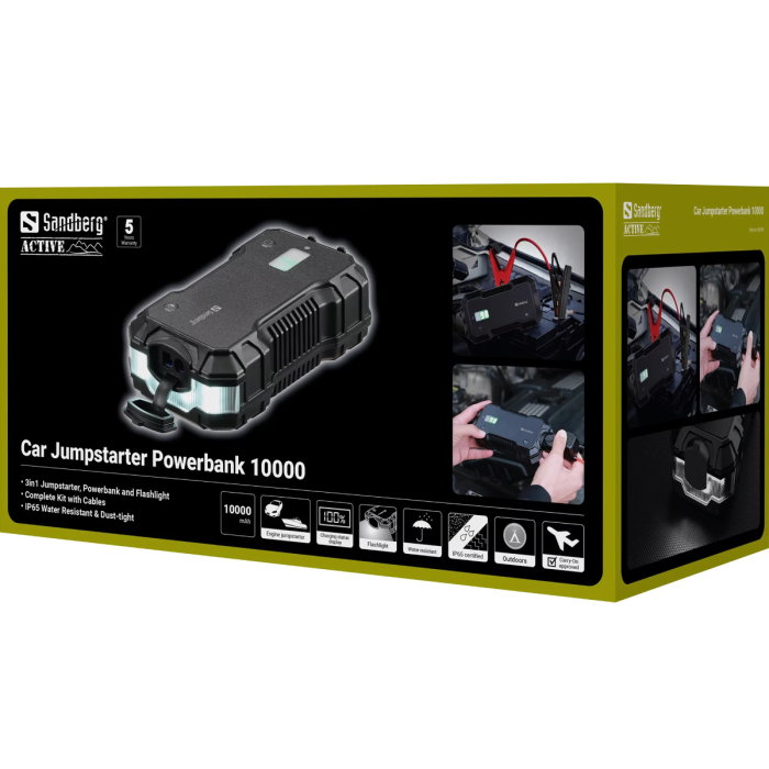 Sandberg Car Jumpstarter 10000 prenosna baterija za zagon avta