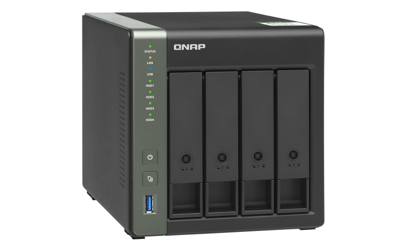 QNAP NAS strežnik za 4 diske, 2GB ram, 10GbE SFP+ mreža