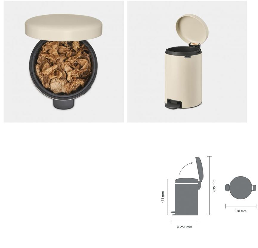 Brabantia koš za smeti 12L bež