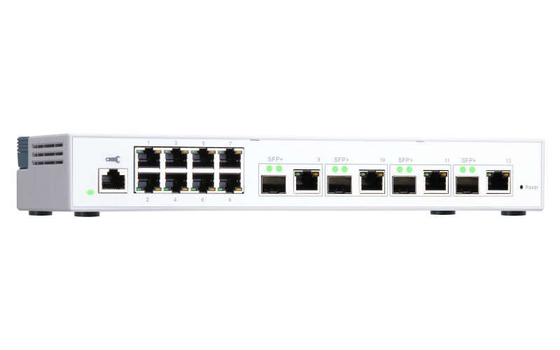 QNAP 12 port stikalo 4x 10Gb, 8x 1Gb