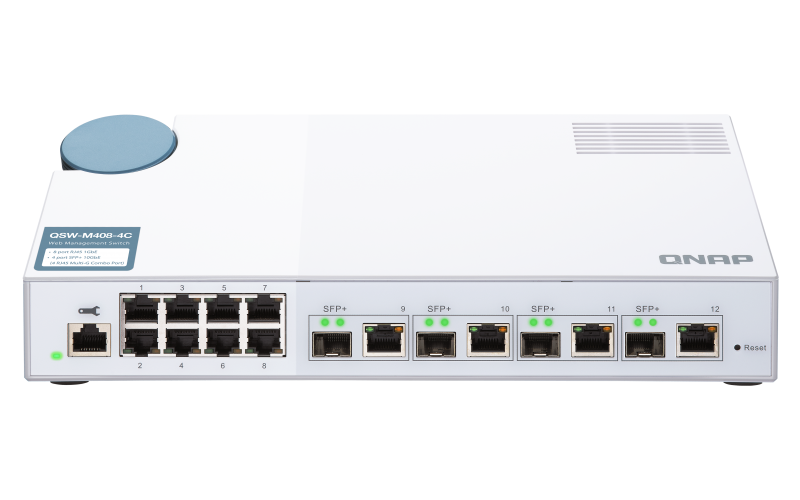 QNAP 12 port stikalo 4x 10Gb, 8x 1Gb