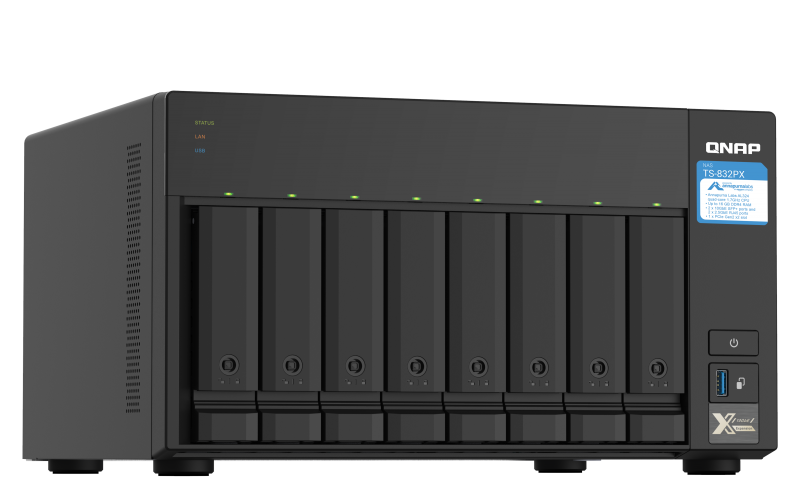 QNAP NAS strežnik za 8 diskov, 4GB ram, 2x 10Gb SFP+, 2x 2.5Gb mreža