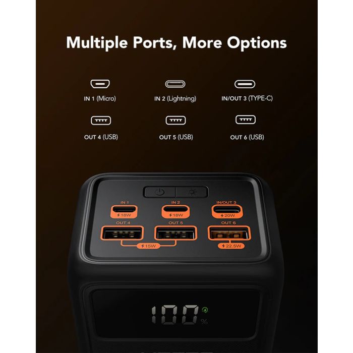 VEGER prenosna baterija Tank Lite 50000 mAh, črna