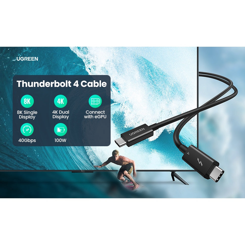 Ugreen 100W Thunderbolt 4 USB-C 8K kabel 2M