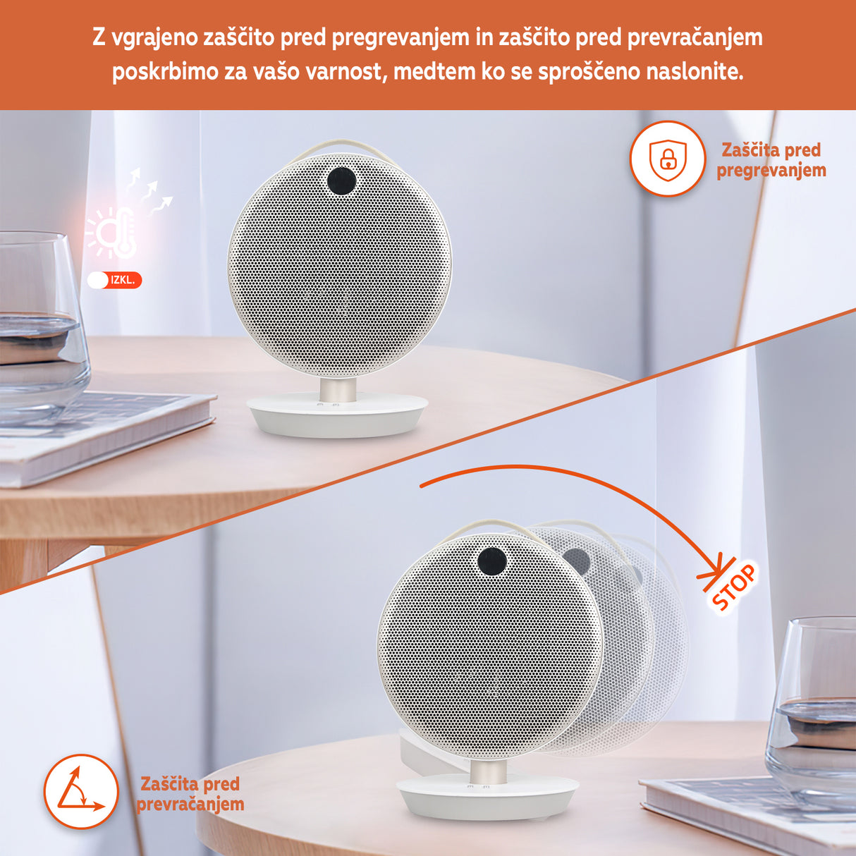 SHX eleganten zmogljiv grelec 220W bel