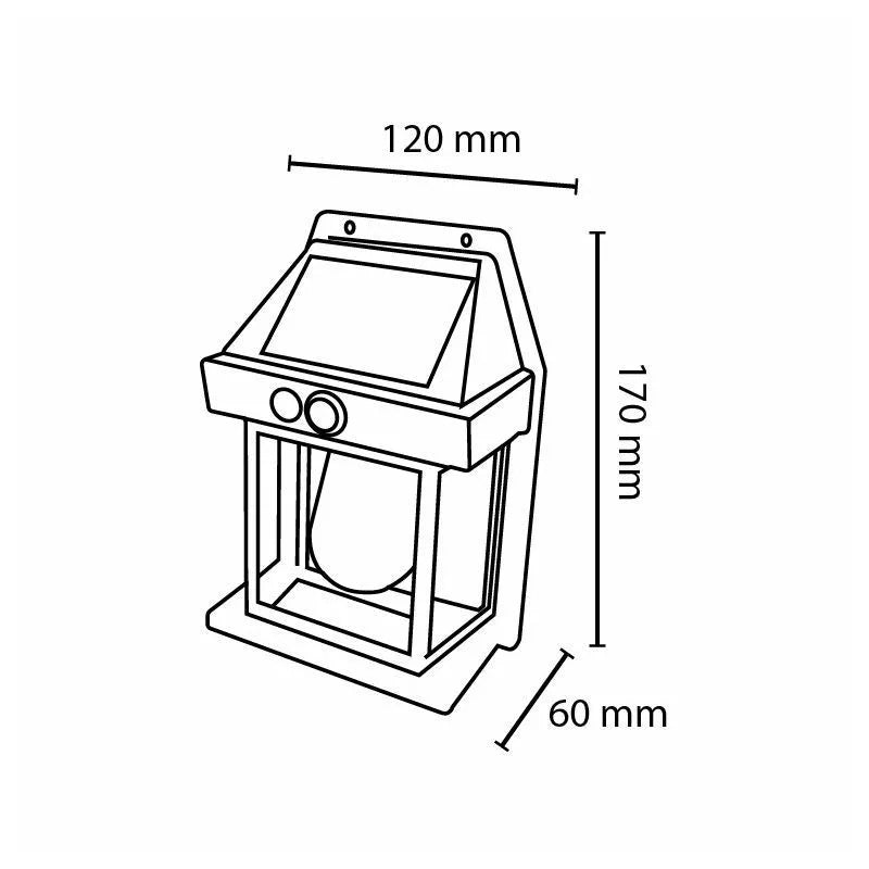 Asalite LED sončna stenska svetilka IP44 3W 3000K (100 lumnov), bela