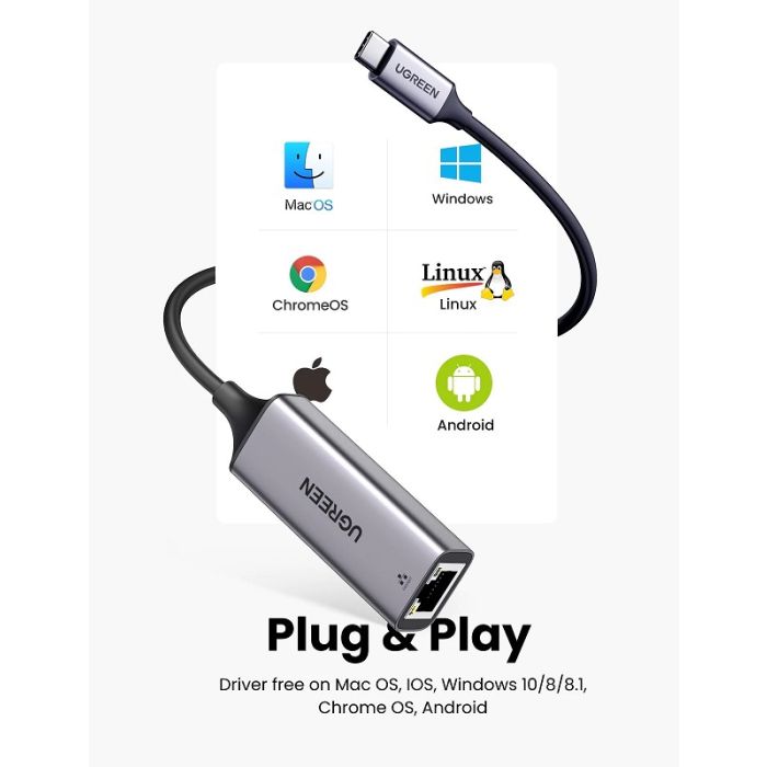 Ugreen USB-C 10/100/1000 mrežna kartica - box