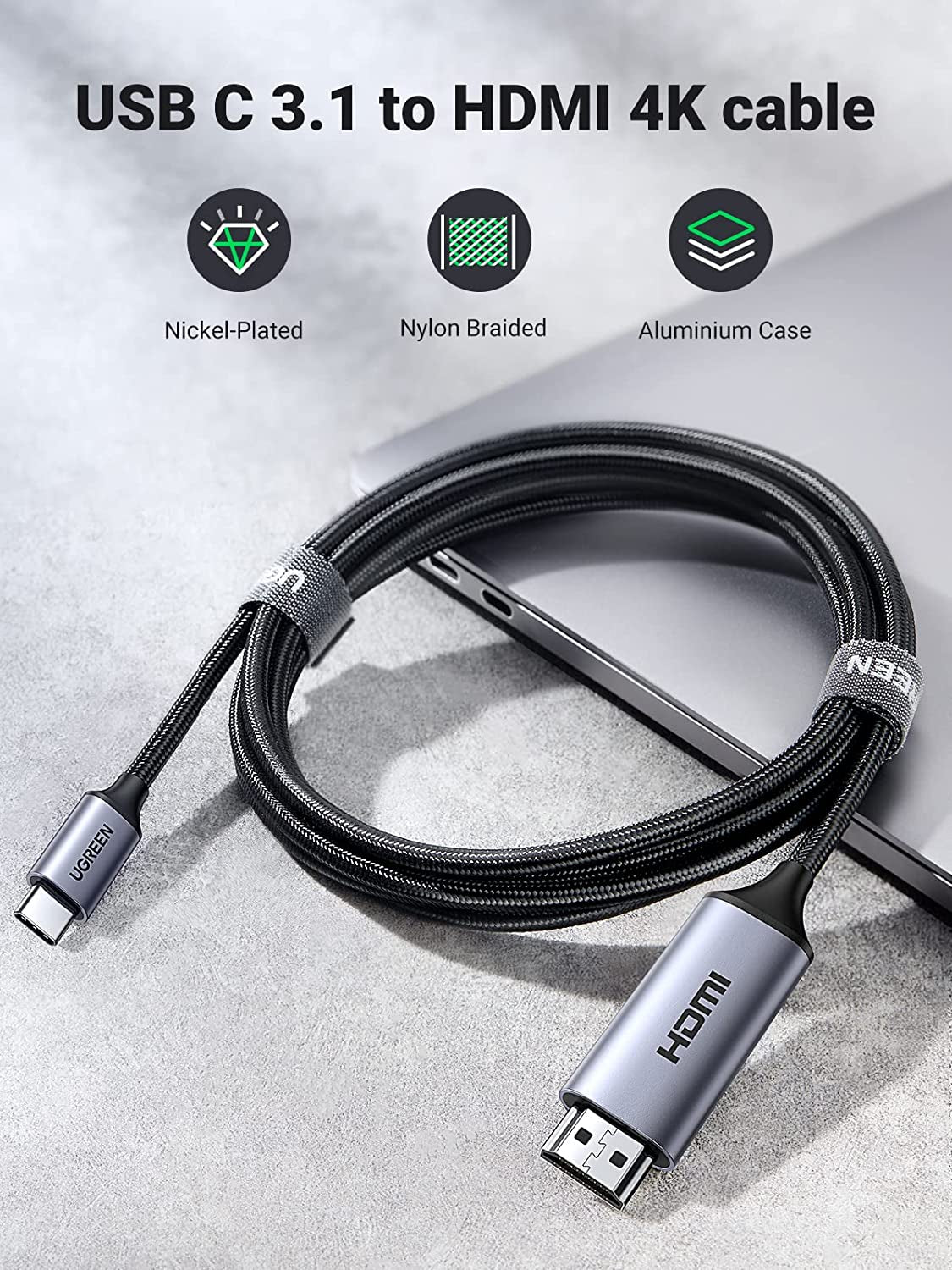 Ugreen USB-C na HDMI kabel 1.5m 4K@60Hz - box