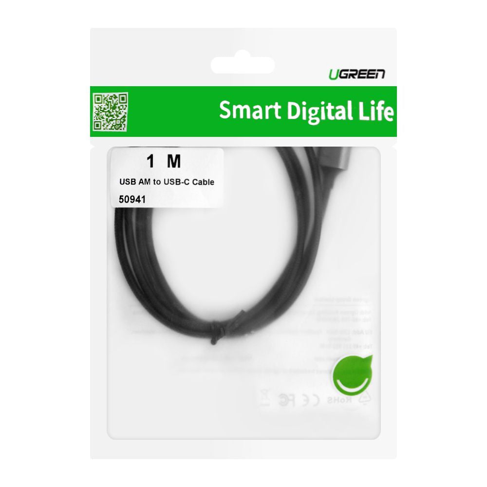 Ugreen USB A 2.0 na USB-C kotni kabel 1m - polybag
