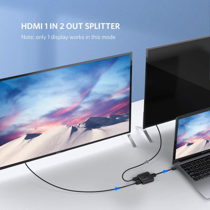 Ugreen HDMI 2.0 2x1 dvo smeren razdelilec, stikalo - box