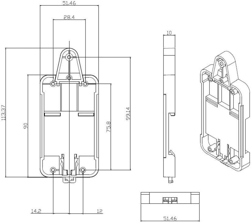 SONOFF DR DIN stenski nosilec za pametno stikalo