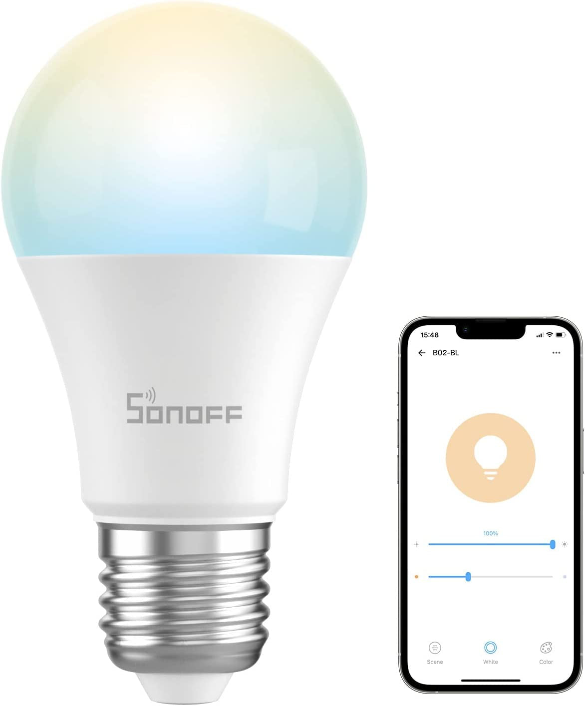 SONOFF Wi-Fi/Bluetooth pametna LED sijalka E27 9W