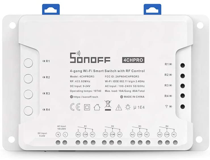SONOFF pametno stensko stikalo Wi-Fi 4-kanalni 4CHPROR3