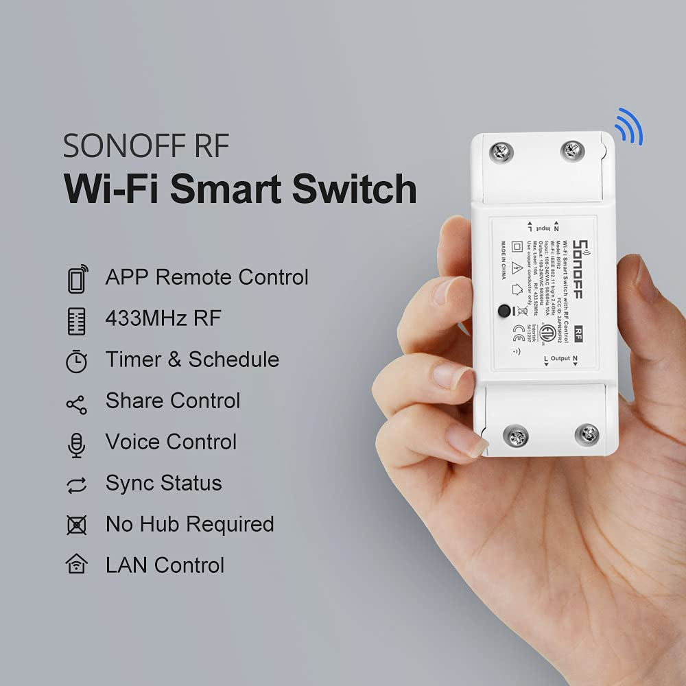 SONOFF pametno stikalo Wi-Fi z RF kontrolo RFR2
