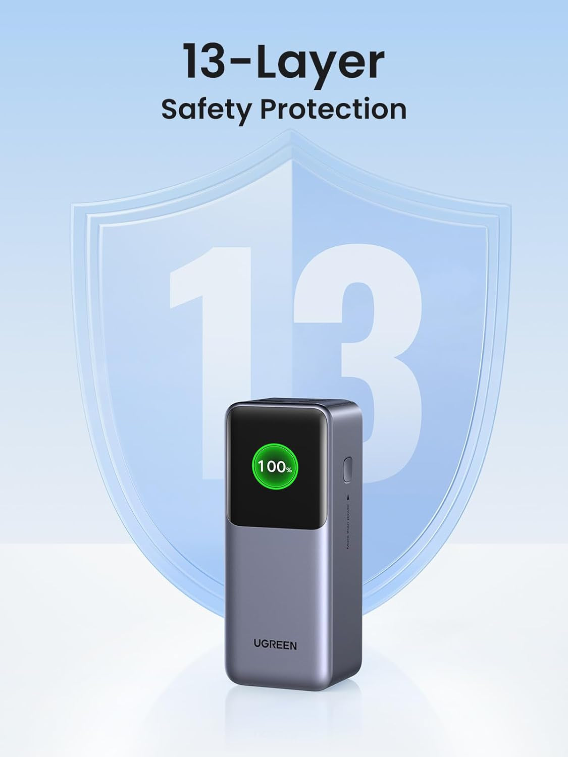 Ugreen prenosna polnilna baterija 20.000mAh, 130W s pametnim digitalnim zaslonom