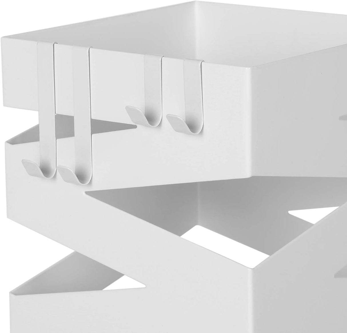 SONGMICS Kovinsko stojalo za dežnike s kljukicami in posodo za kapljice LUC16W