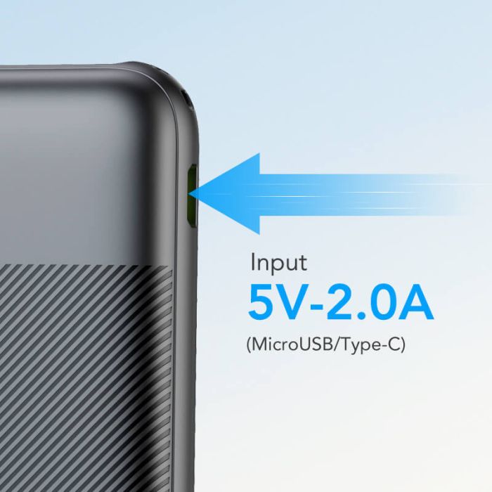 VEGER L10S PowerBank 10.000 mAh LCD, črn