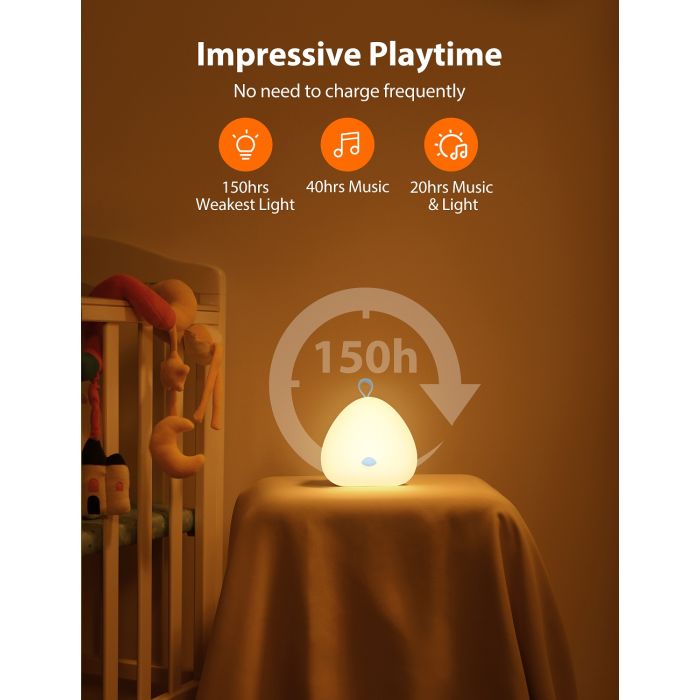 VAVA otroška nočna lučka Little Chick modra