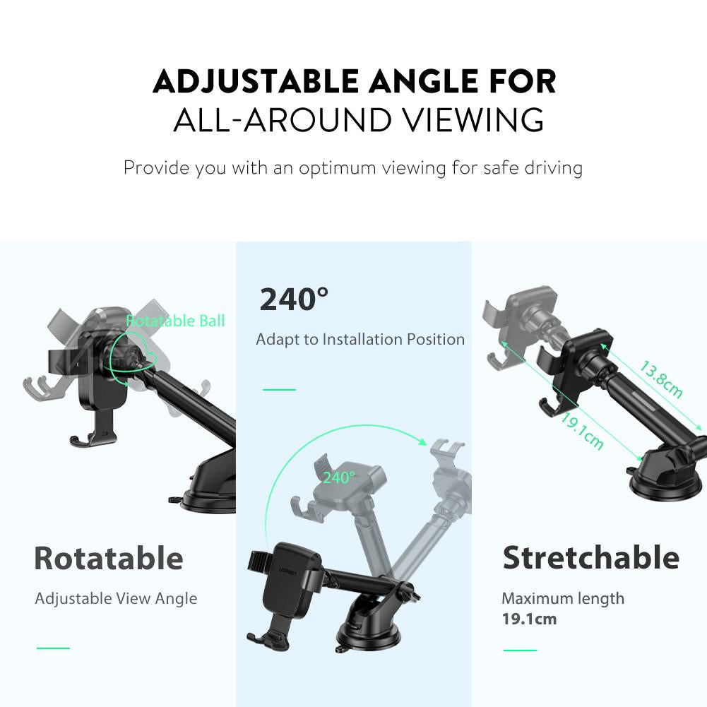 Ugreen nosilec telefona za avtomobil s priseskom 60990 - box