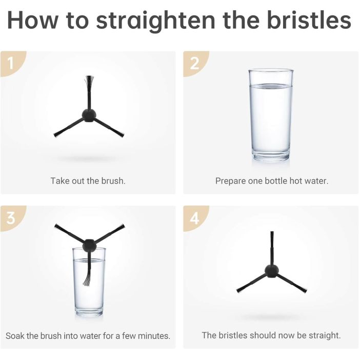 Dreame stranska krtača za D10plus/ D10s/ L10sU - 2 kos, črna