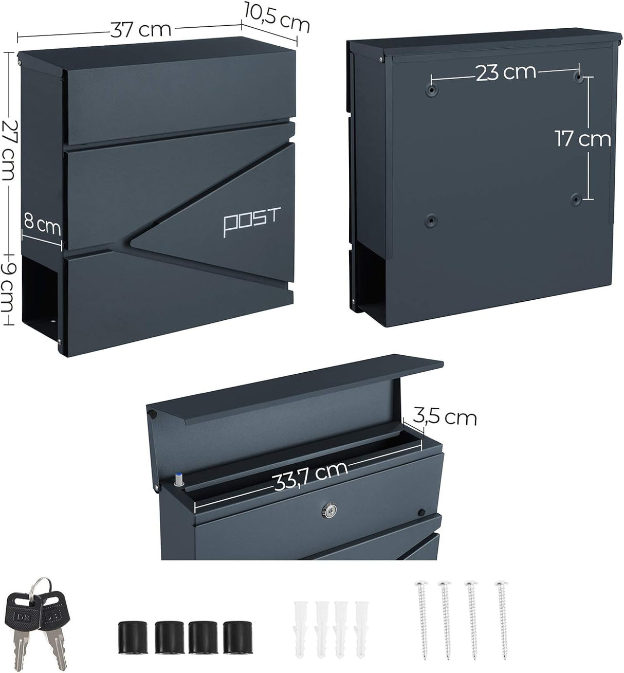 SONGMICS poštni nabiralnik GMB051G02