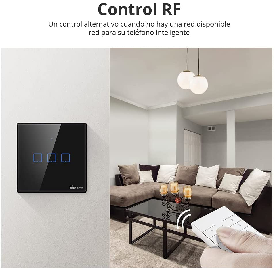 SONOFF pametno stensko stikalo Wi-Fi dvojno T3EU2C-TX