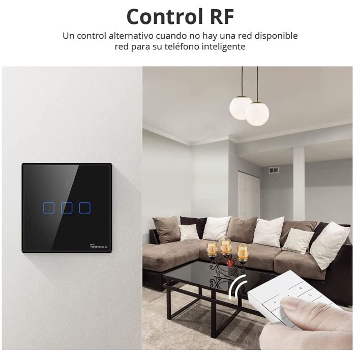 SONOFF pametno stensko stikalo Wi-Fi dvojno T3EU2C-TX