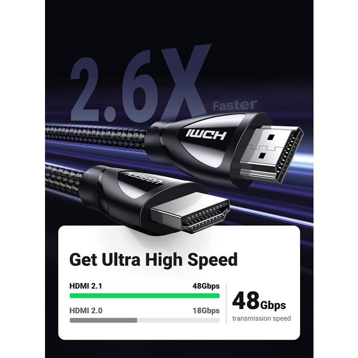 Ugreen 8K HDMI kabel 2.1 8K@60Hz 4K@120Hz, 2M - polybag
