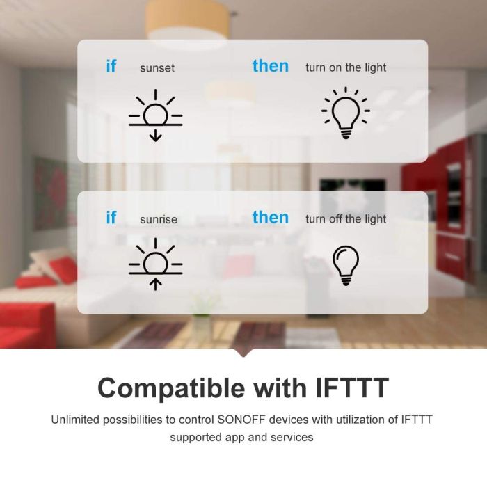 SONOFF pametno stikalo Wi-Fi z RF kontrolo RFR2