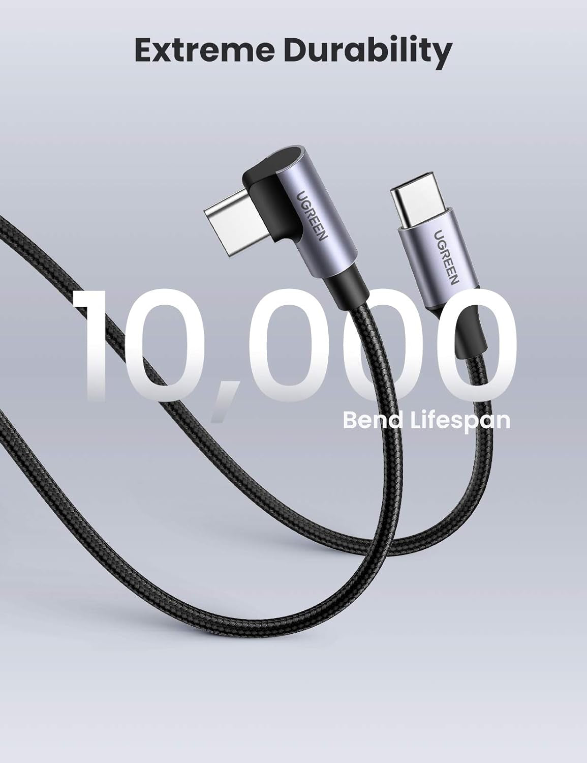 Ugreen USB-C na kotni USB-C kabel 60W 2M