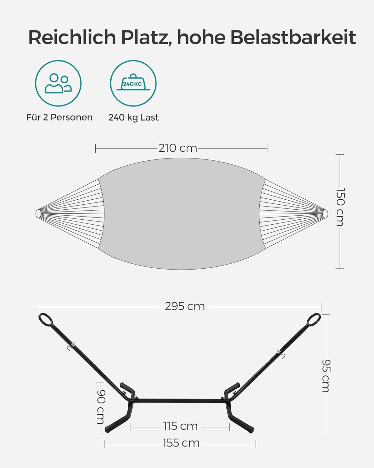 SONGMICS mreža z okvirjem bež GHS001M01