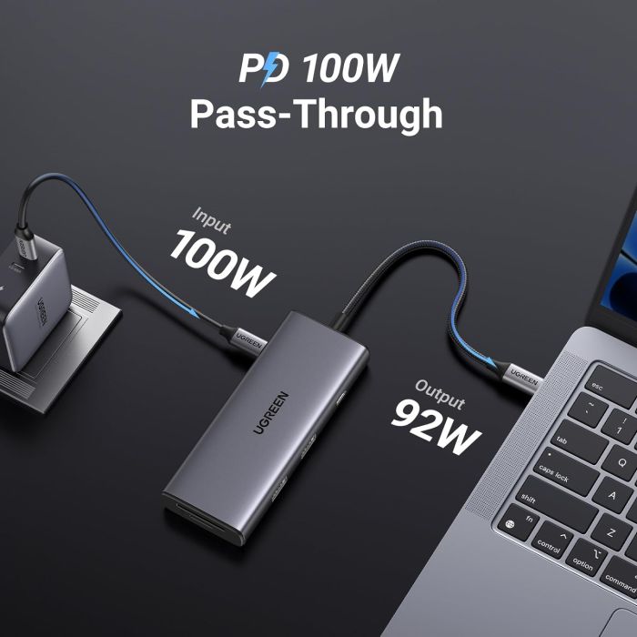 Ugreen 7v1 USB-C Hub (10Gbps USB 3.2, 4K@30Hz HDMI)